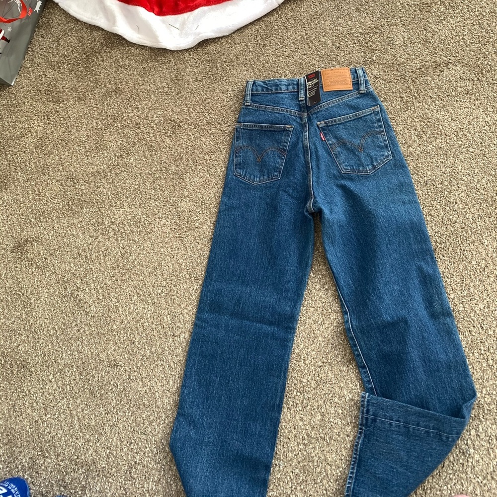 levi's ribcage straight leg jeans size 24x27.